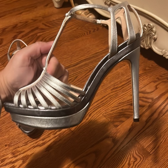 Fendi silver heels, used. Scuffs over heels. See pictures. - Picture 4 of 6